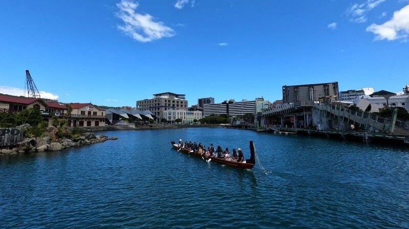 Waka at Waterfront in Wellington